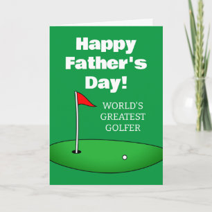 Golf theme Happy Father's Day Card for dad