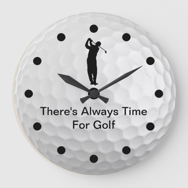 Golf Theme Mans Cave Wall Clocks (Front)