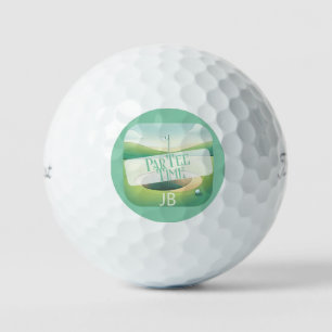 Golf Theme Par-Tee Monogram Golf Balls