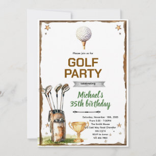 Golf theme party Invitation