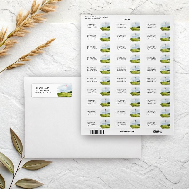 Golf Theme Return Address  Label (Golf theme return address labels
)