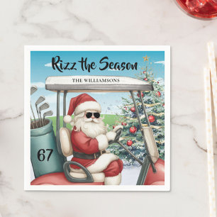 Golf Theme Rizz the Season 67 Name Napkin
