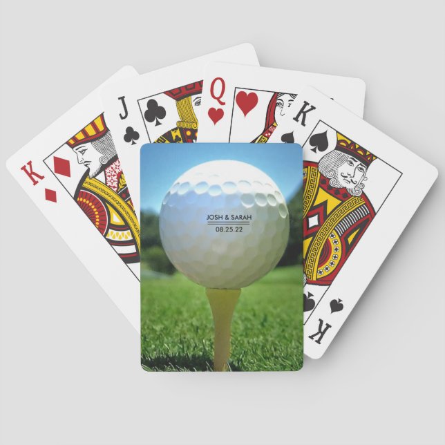Golf Theme Wedding Favour Playing Cards (Back)
