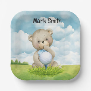 Golf  themed Baby Shower / Birthday for Boy  Paper Plate
