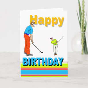 Golf Themed Birthday Card