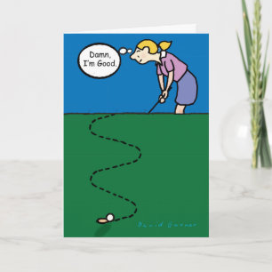 Golf-themed birthday card