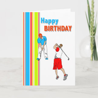 Golf Themed Birthday Card