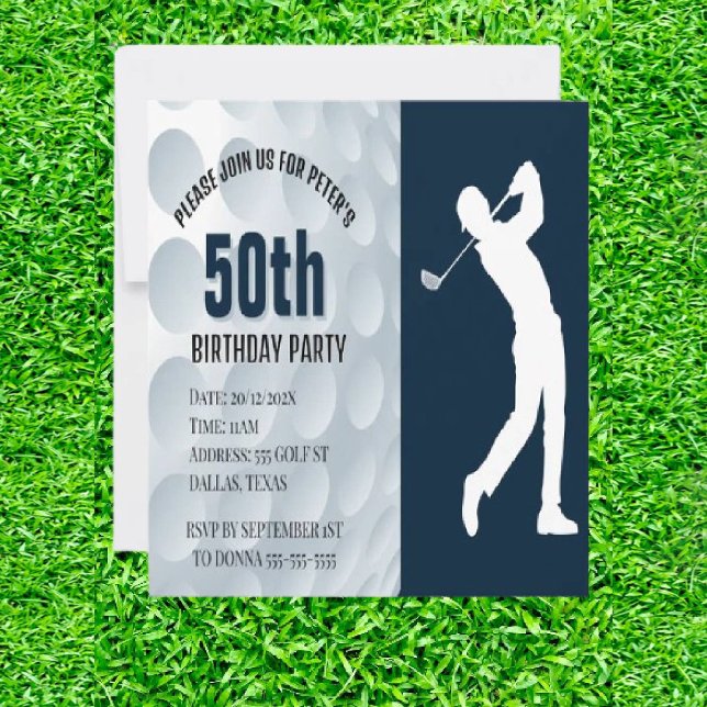 Golf-Themed Birthday Celebration Invitation (Tee Up Joy: Perfect Gifts for Dad's Par-tee!)