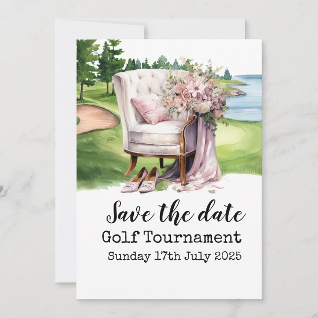 Golf-Themed Bridal Shower Invitation – Fore  (Front)