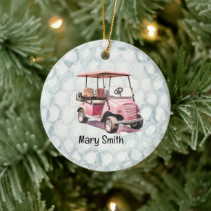 Golf themed Christmas gifts for Golfer Ceramic Ornament