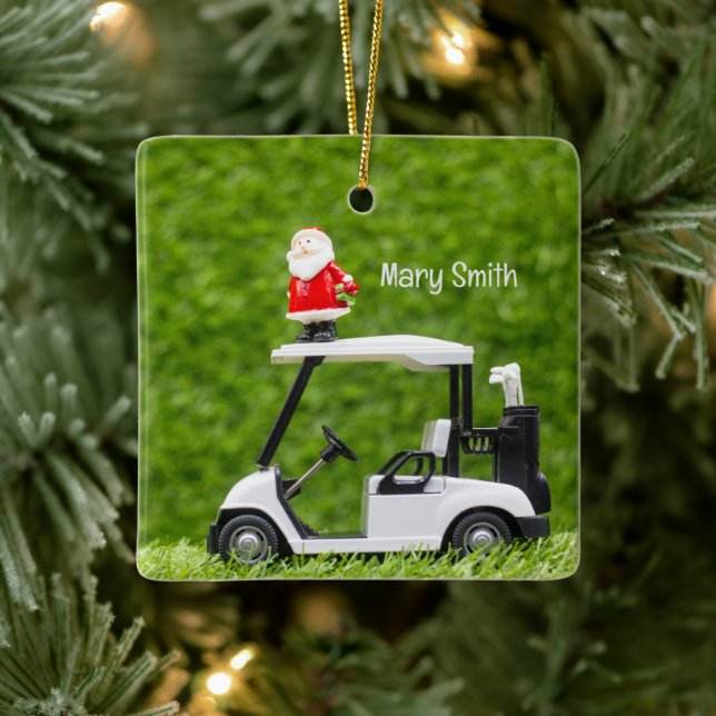 Golf themed Christmas gifts for Golfer Ceramic Ornament (Tree)