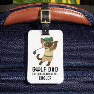 Golf themed for Cat Lover on Father's Day Luggage Tag