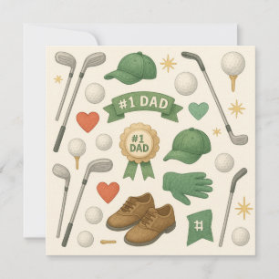 Golf themed for Dad Holiday Card