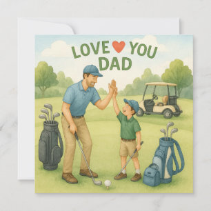 Golf themed for Dad Holiday Card