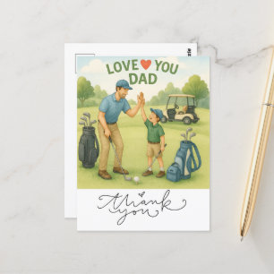 Golf themed for Dad Postcard