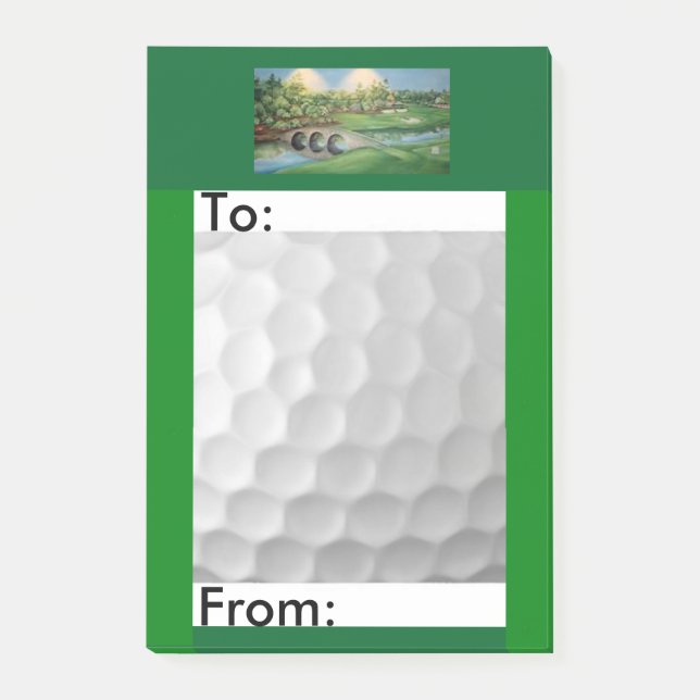 Golf themed post it notes/4x6 post-it notes (Front)