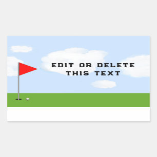 Golf Themed  Rectangular Sticker
