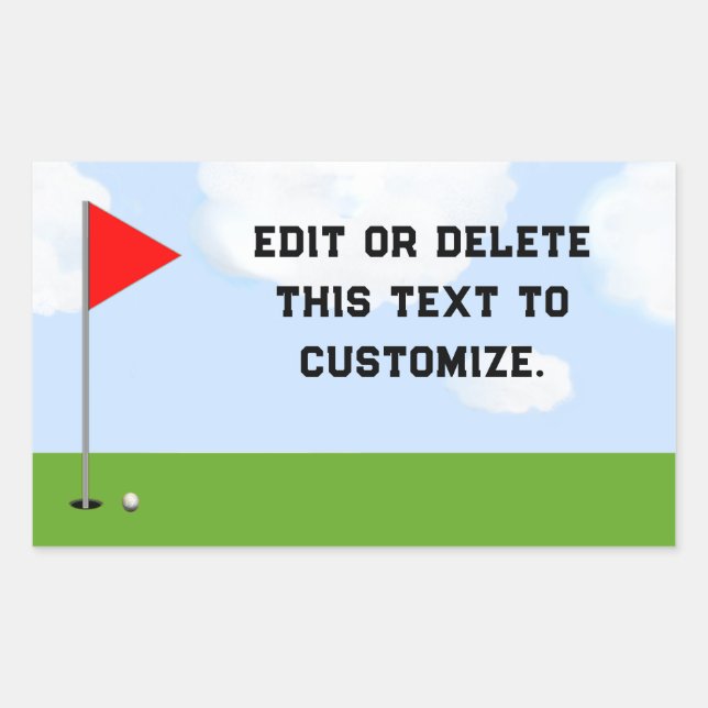 Golf Themed  Rectangular Sticker (Front)
