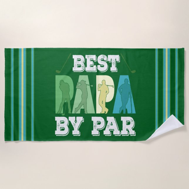 Golf-Themed Tribute for Dad Beach Towel (Front)