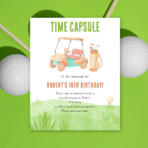 Golf Time Capsule 1st birthday  Poster