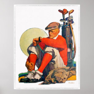 Golf Time Watercolour - Vintage 1931 Golf Print