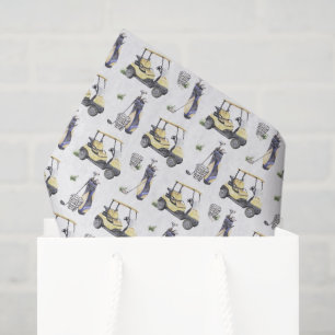 Golf Tissue Paper, Golfer Decoupage Paper