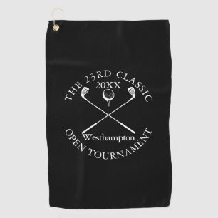 Golf Tournament Classic Black And White Towel