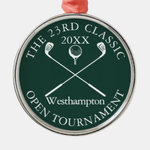 Golf Tournament Classic Event Emerald Green Award Metal Ornament