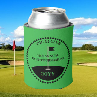 Golf Tournament Club Name Kelly Green Can Cooler