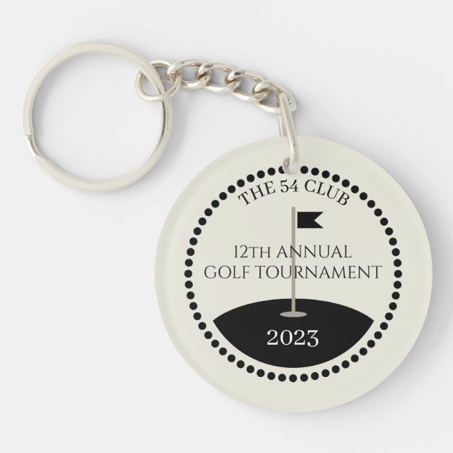 Golf Tournament Club Name Key Ring (Front)