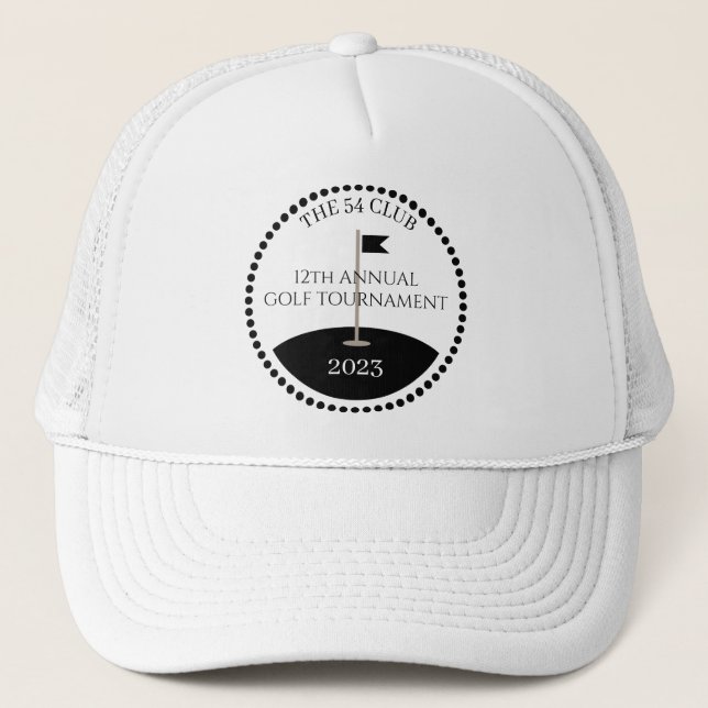 Golf Tournament Club Name Trucker Hat (Front)