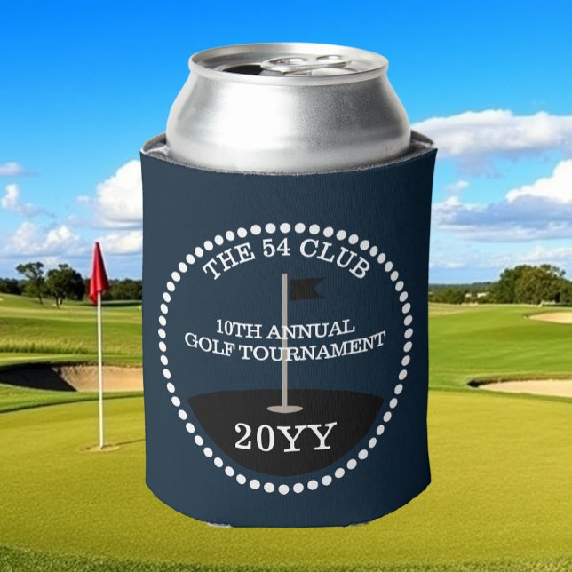 Golf Tournament Club Name Year Blue Can Cooler (Creator Uploaded)