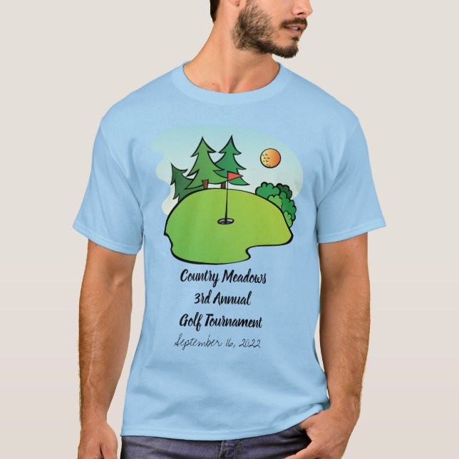 Golf Tournament Country Club Charity Event T-shirt (Front)