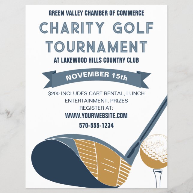 Golf Tournament Event Custom  Flyer (Front)