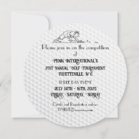 Golf Tournament Golf Ball Invitation