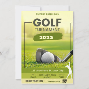 Golf Tournament Invitation Personalise