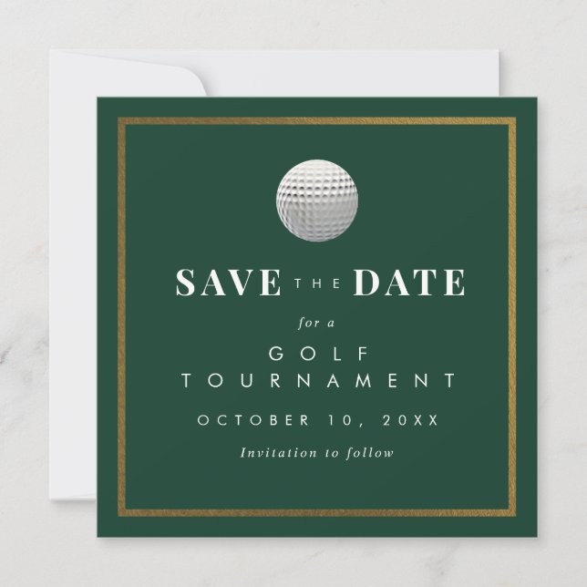 Golf Tournament Save the Date Card (Front)