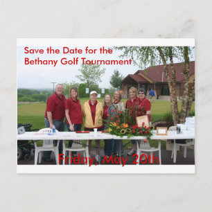 Golf Tourney Save the Date Postcard