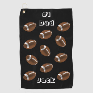 Golf Towel Football #1 Dad