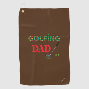 Golf Towel Monogrammed GOLFING DAD with Club