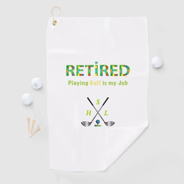 Golf Towel Personalised Monogram - Retired Quote (InSitu)