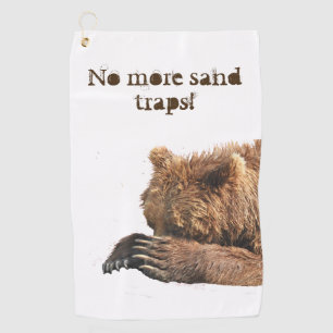Golf Towel w/ grizzly bear