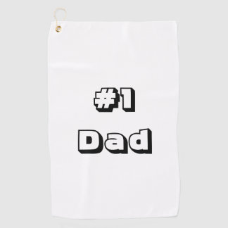Golf Towel White Golf Towel #1 Dad