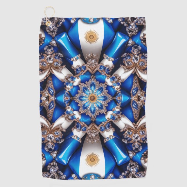 Golf Towel with Argentinian Colours (Front)