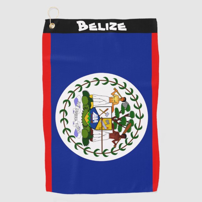 Golf Towel with Belise Country Flag (Front)