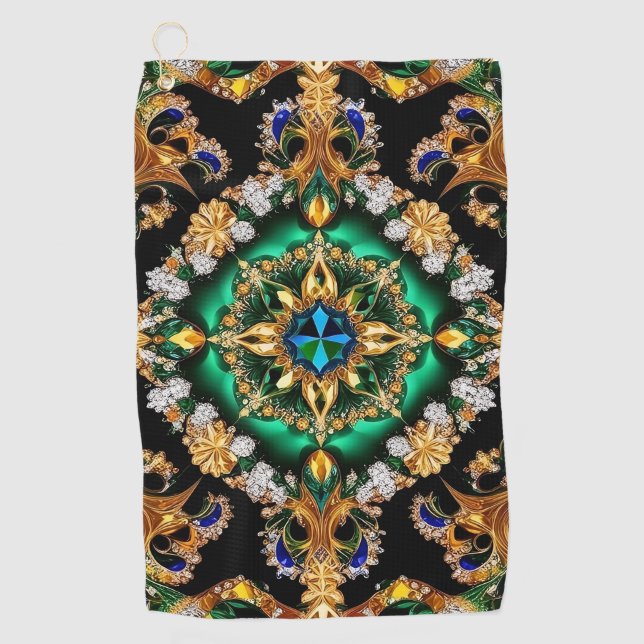 Golf Towel with Brazilian Colours (Front)