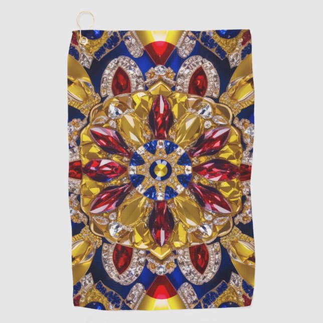 Golf Towel with Colombian Colours (Front)