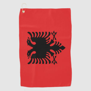Golf Towel with flag of Albania