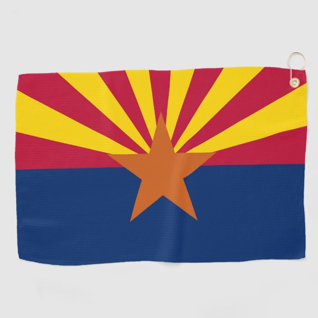 Golf Towel with flag of Arizona, USA (Horizontal)