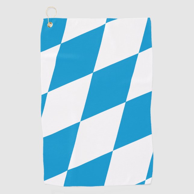 Golf Towel with flag of Bavaria, Germany (Front)